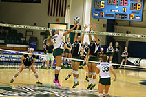 The Mercyhurst volleyball team is currently 7-2 for the season. Pictured above is junior Lexi Stefanov (2) who has been an impor: Salina Bowe